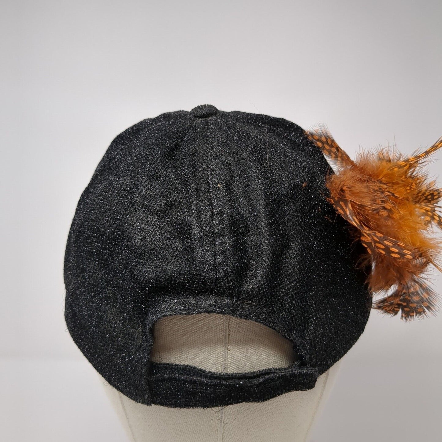 Something Special Strapback Hat Black One Size Adjustable Feather