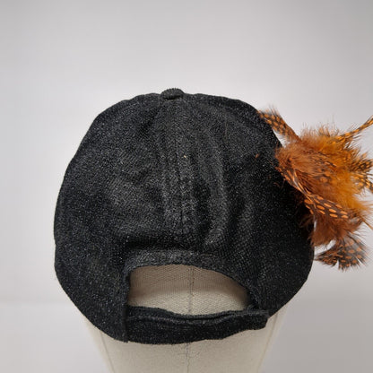 Something Special Strapback Hat Black One Size Adjustable Feather