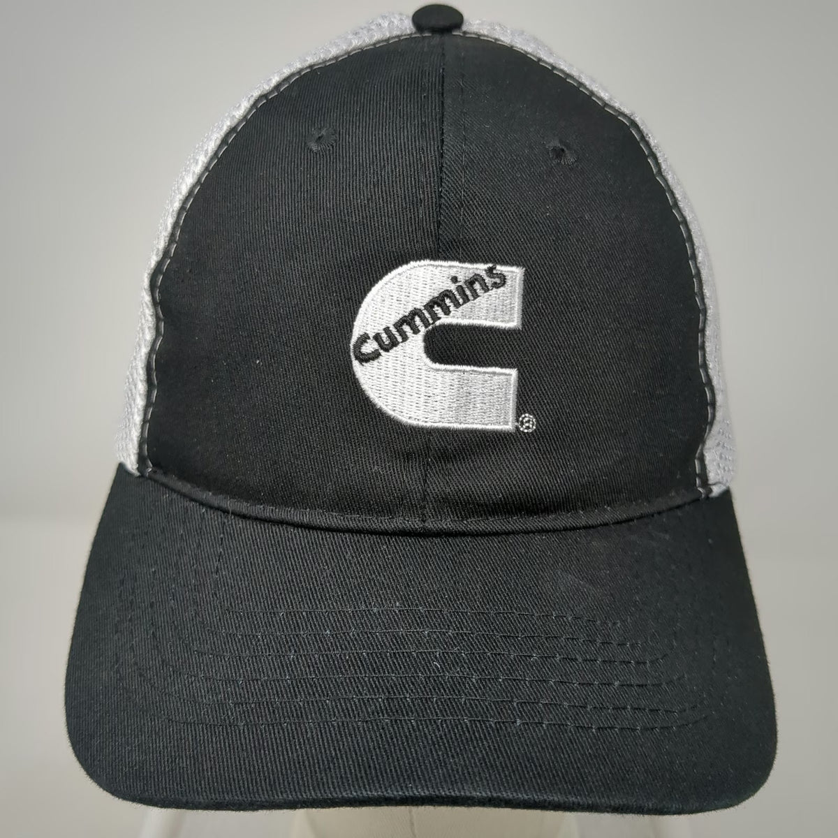 Blank2Branded Baseball Cap Black One Size Mesh Back Strapback Cummins Logo Hat