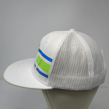 Monster Energy AMA Supercross Championship White Trucker Hat One Size Mesh Blue