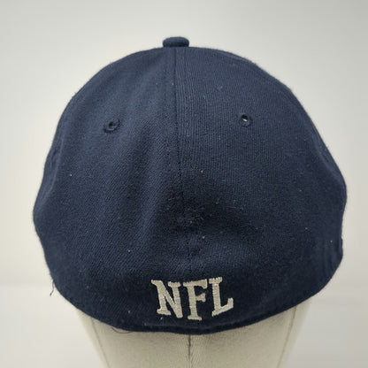 New Era NFL Shield Logo Blue L 39THIRTY Stretch Fit Embroidered Curved Brim Hat