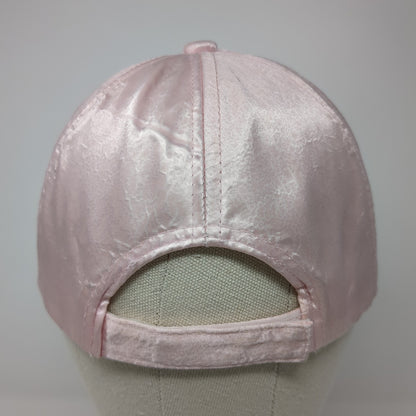 Unbranded Strapback Baseball Cap Pink One Size Adjustable Satin Blank 6 Panel