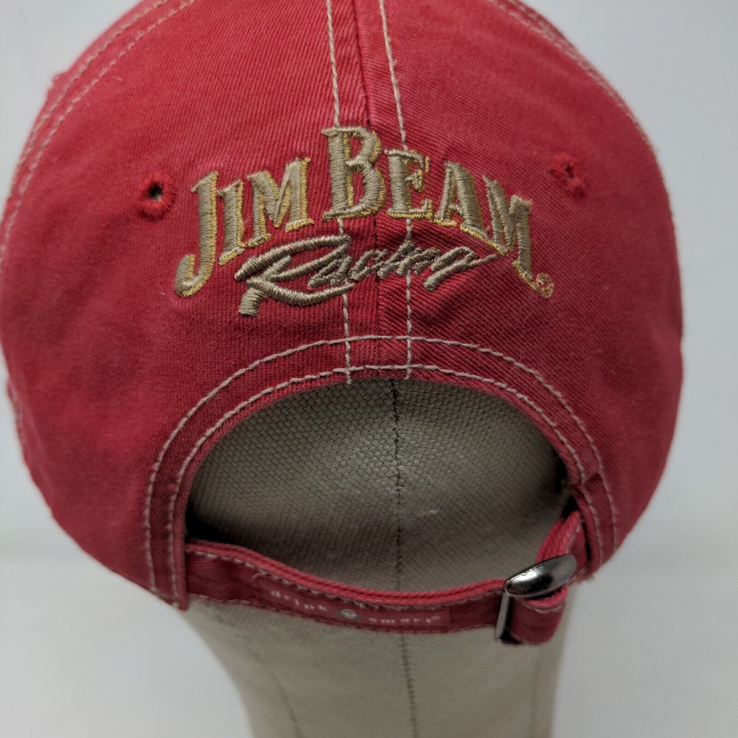 Jim Beam Racing Men's Slideback Hat Red Size OSFA Embroidered Big Logo