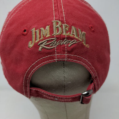 Jim Beam Racing Men's Slideback Hat Red Size OSFA Embroidered Big Logo