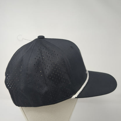 E6 Racing Components Trucker Hat Black One Size Adjustable Embroidered Rope