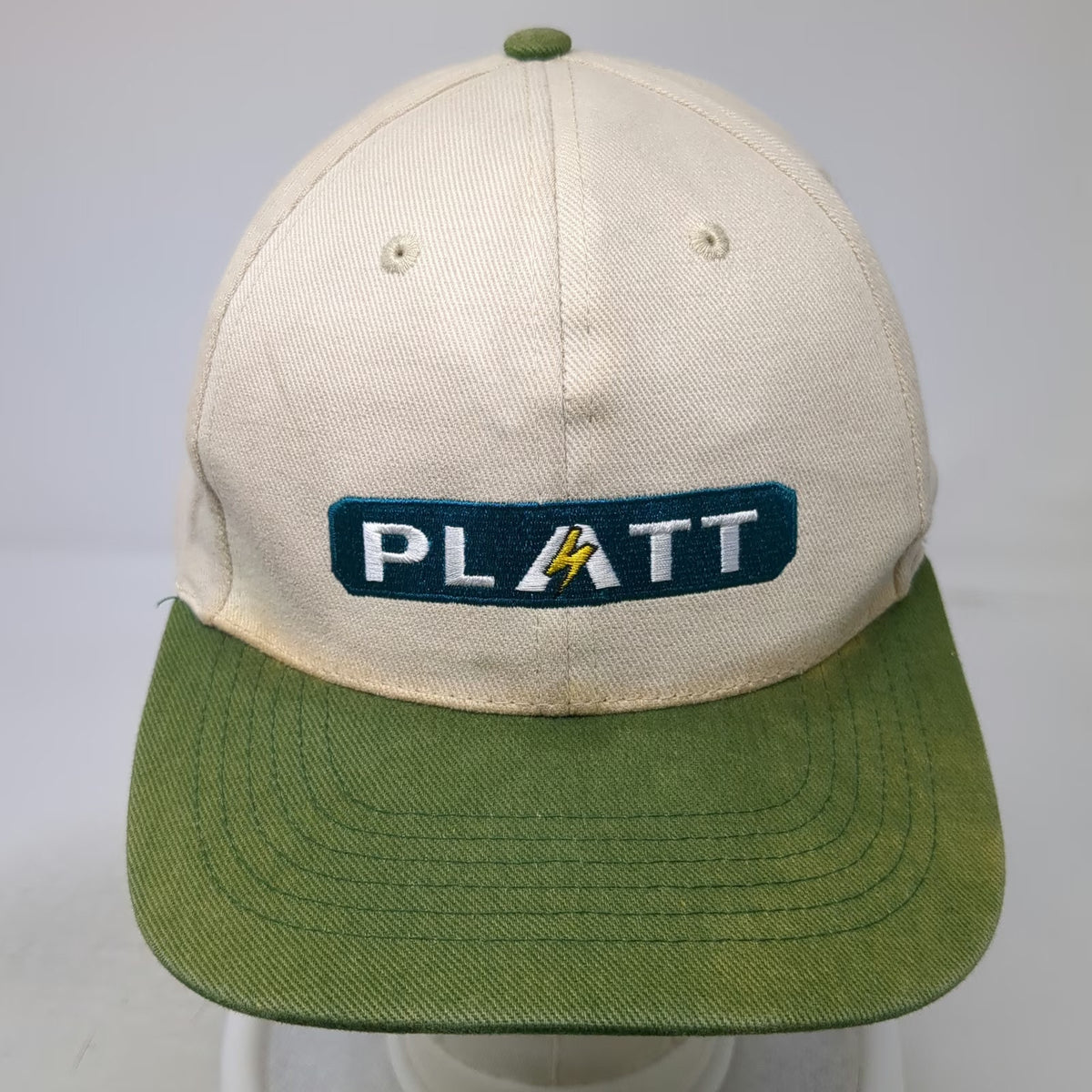 Platt Electric Supply Corporate Baseball Cap Beige Green One Size Strapback Hat