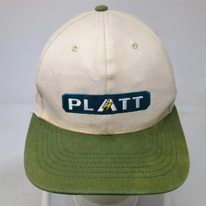 Platt Electric Supply Corporate Baseball Cap Beige Green One Size Strapback Hat