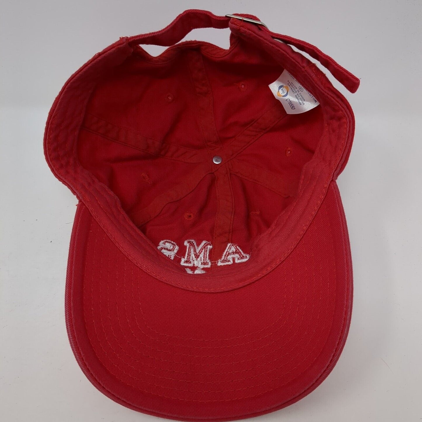 RAMS Jamesville DeWitt Slideback Hat Red One Size Adjustable Embroidered Cotton