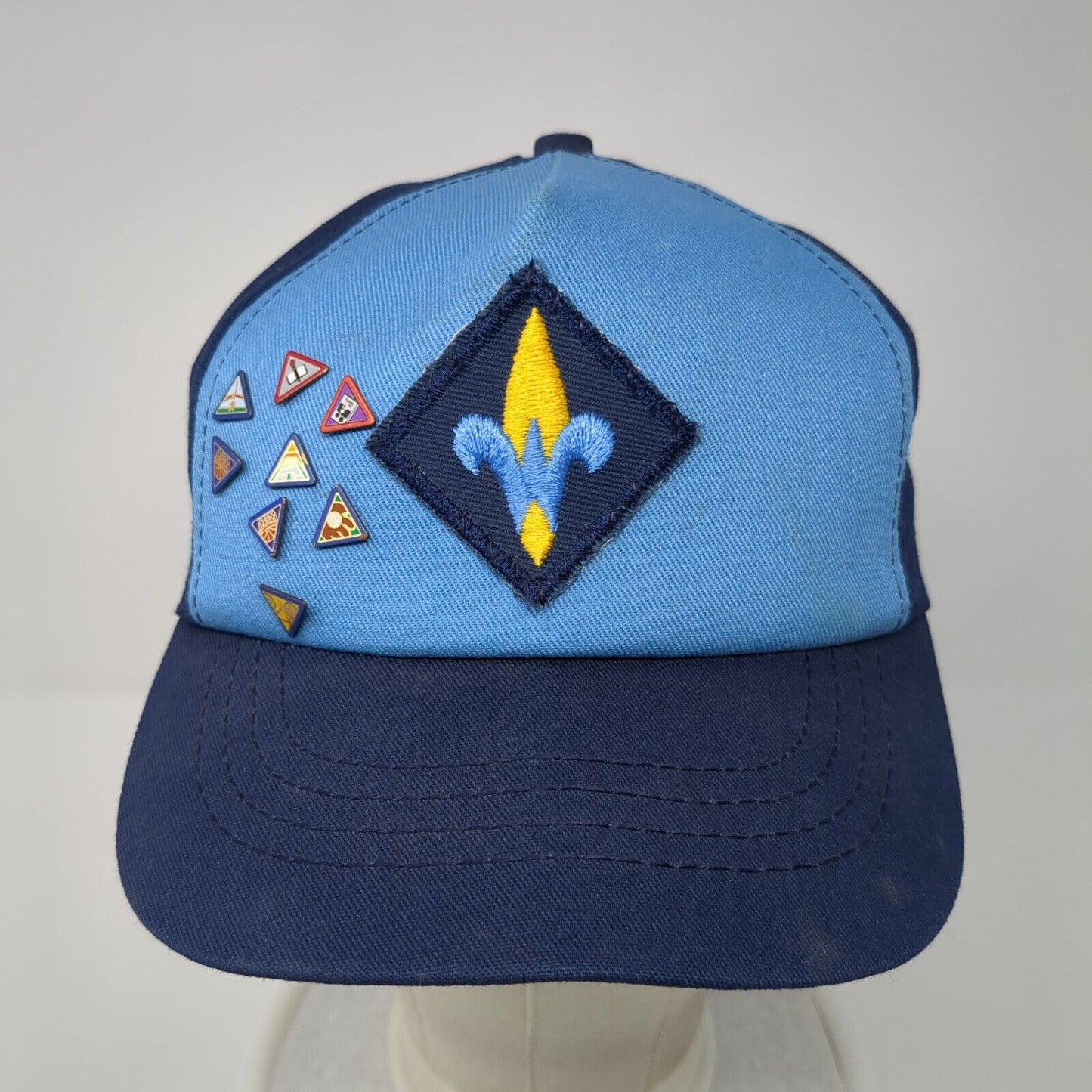 Boy Scouts Webelo Snapback Hat Blue One Size Adjustable Embroidered Pin Badges