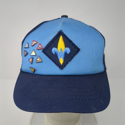 Boy Scouts Webelo Snapback Hat Blue One Size Adjustable Embroidered Pin Badges