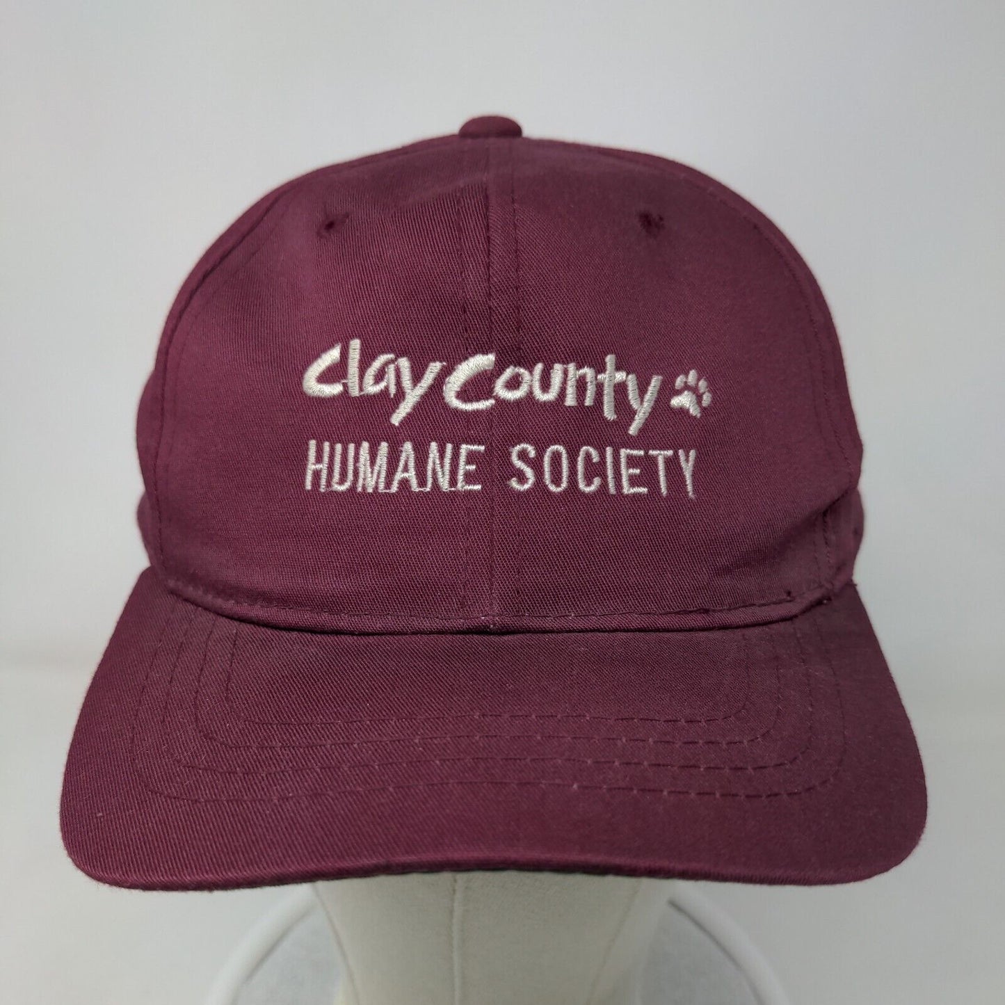 Clay County Humane Society Boy's Snapback Hat Red Burgundy Boys Fits All