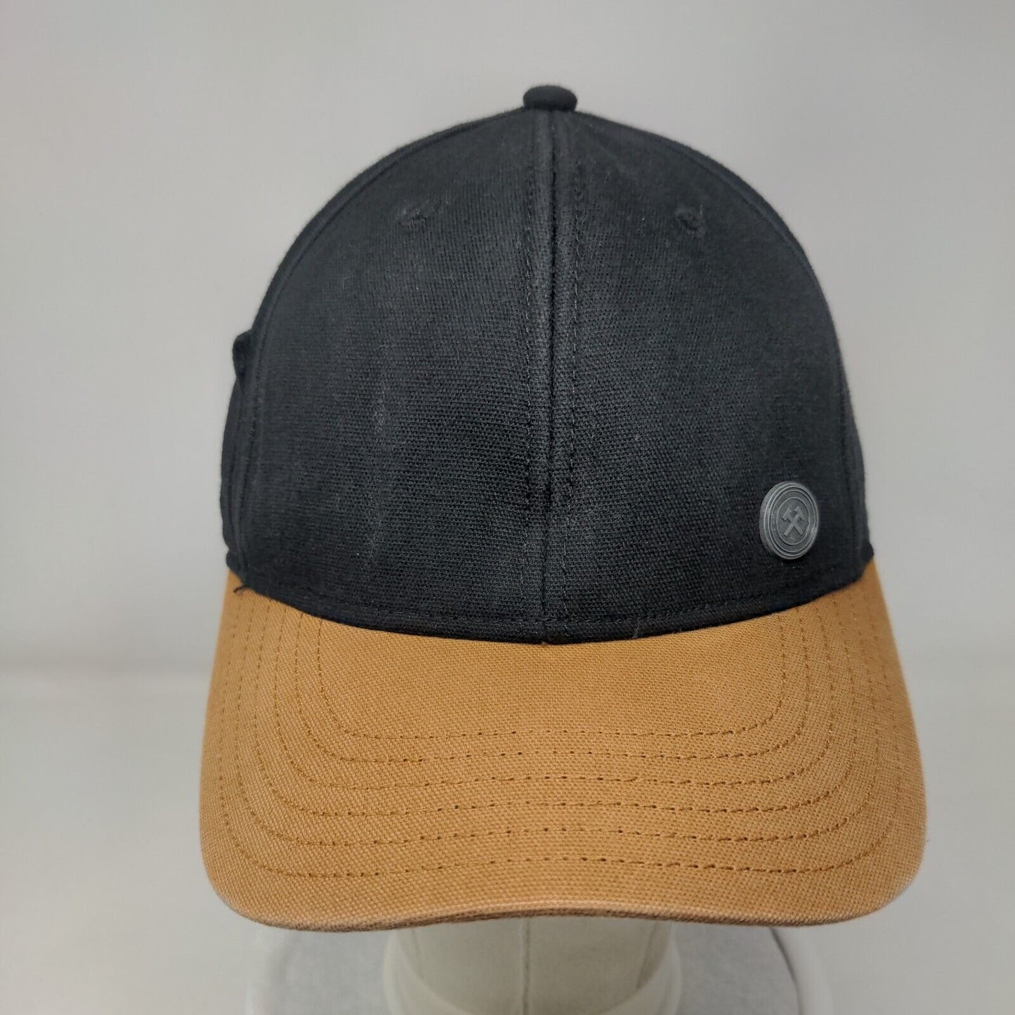 George Strapback Hat Black One Size Adjustable Vented Holes 6 Panel Blank