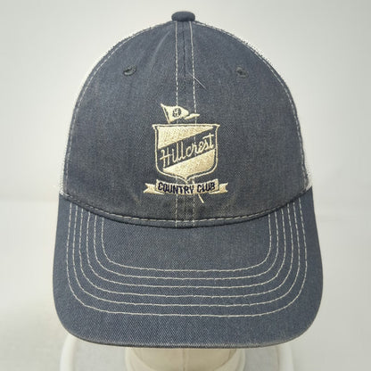 Town Talk Trucker Hat Blue One Size Mesh Snapback Hillcrest Country Club Golf