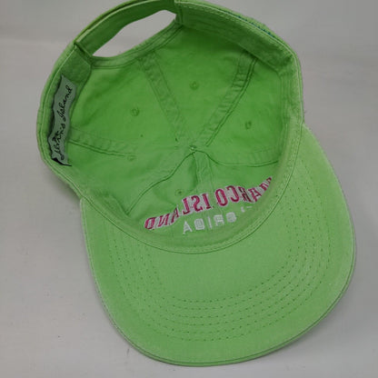 Marco Island Florida Strapback Hat Green One Size Adjustable Alvin's Island