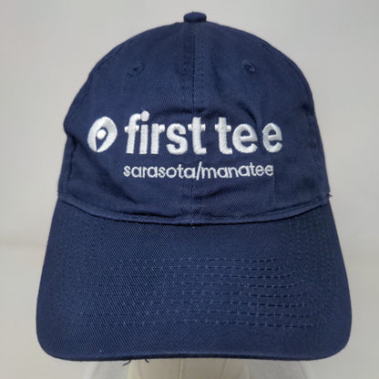 First Tee Sarasota/Manatee Strapback Hat Blue One Size Embroidered