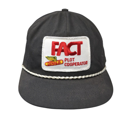 Dekalb Fact Plot Cooperator Snapback Rope Hat Black One Size Patch