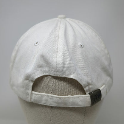 Headwear USA Baseball Cap White One Size BC Becahi Hawk Logo Slideback Strap Hat