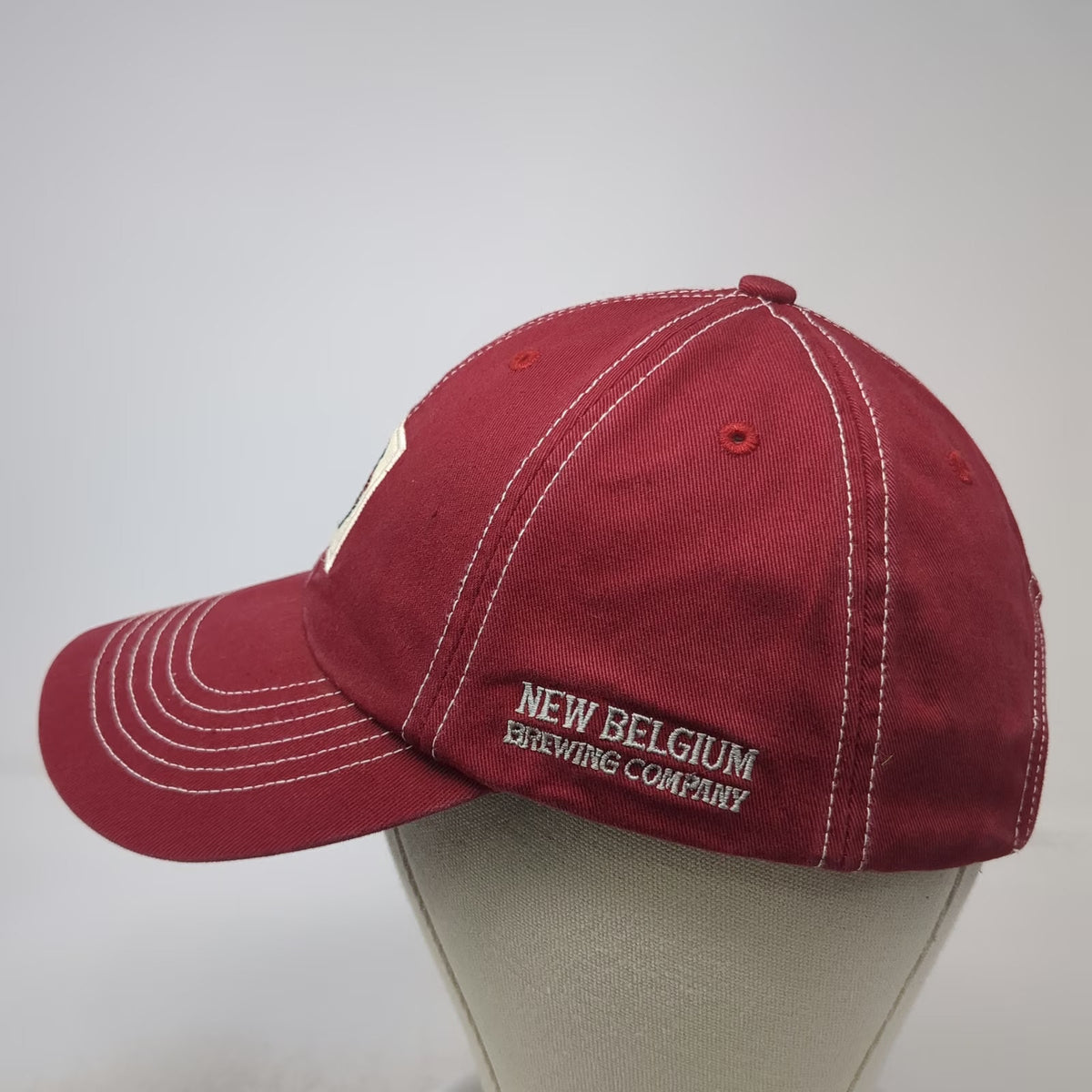New Belgium Baseball Cap Red OSFM Bicycle Brewing Company Slideback Hat Scruples