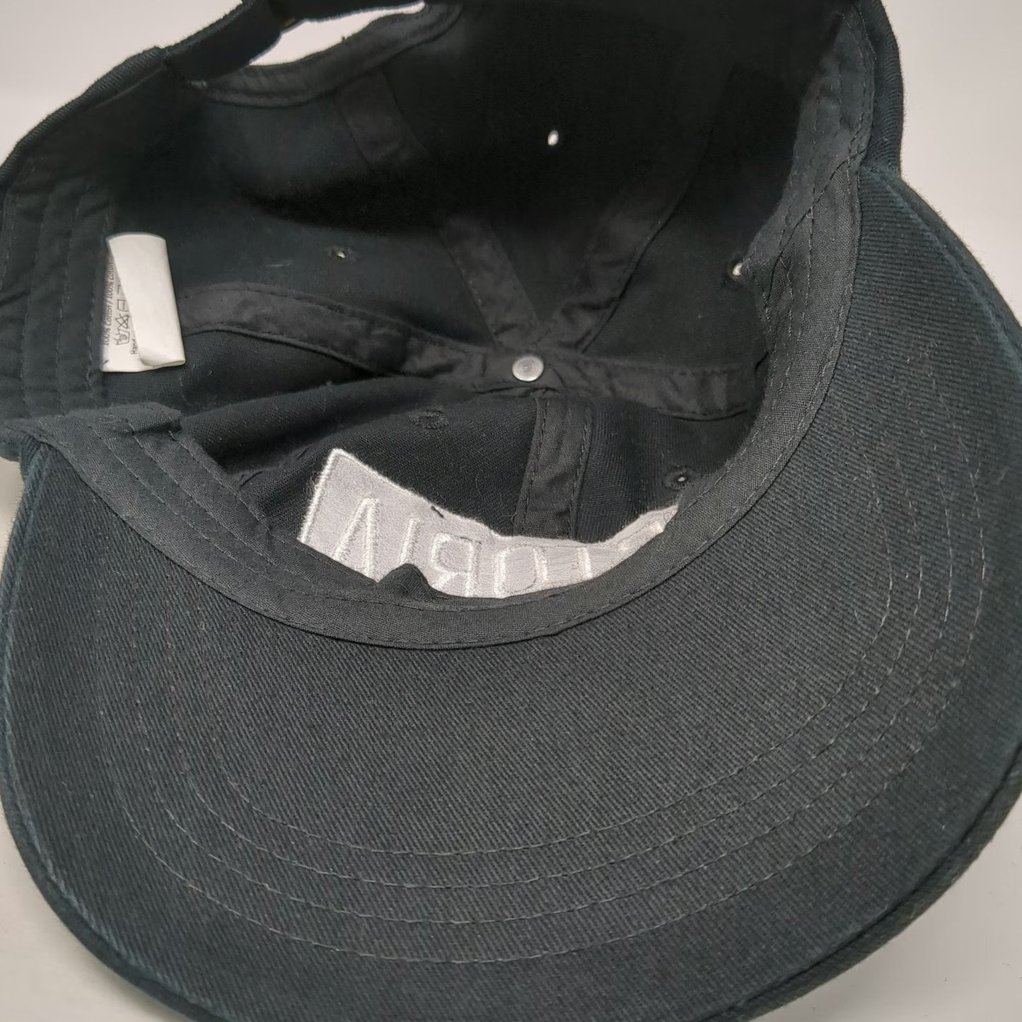 Victoria Sport Baseball Cap Black One Size Adjustable Embroidered Cotton Hat