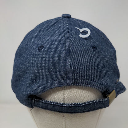 FRIENDS Slideback Hat Blue One Size Adjustable Embroidered 6 Panel Denim Cotton