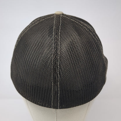 TW Garage Doors Fitted Trucker Hat Brown XL Embroidered Mesh Back Richardson