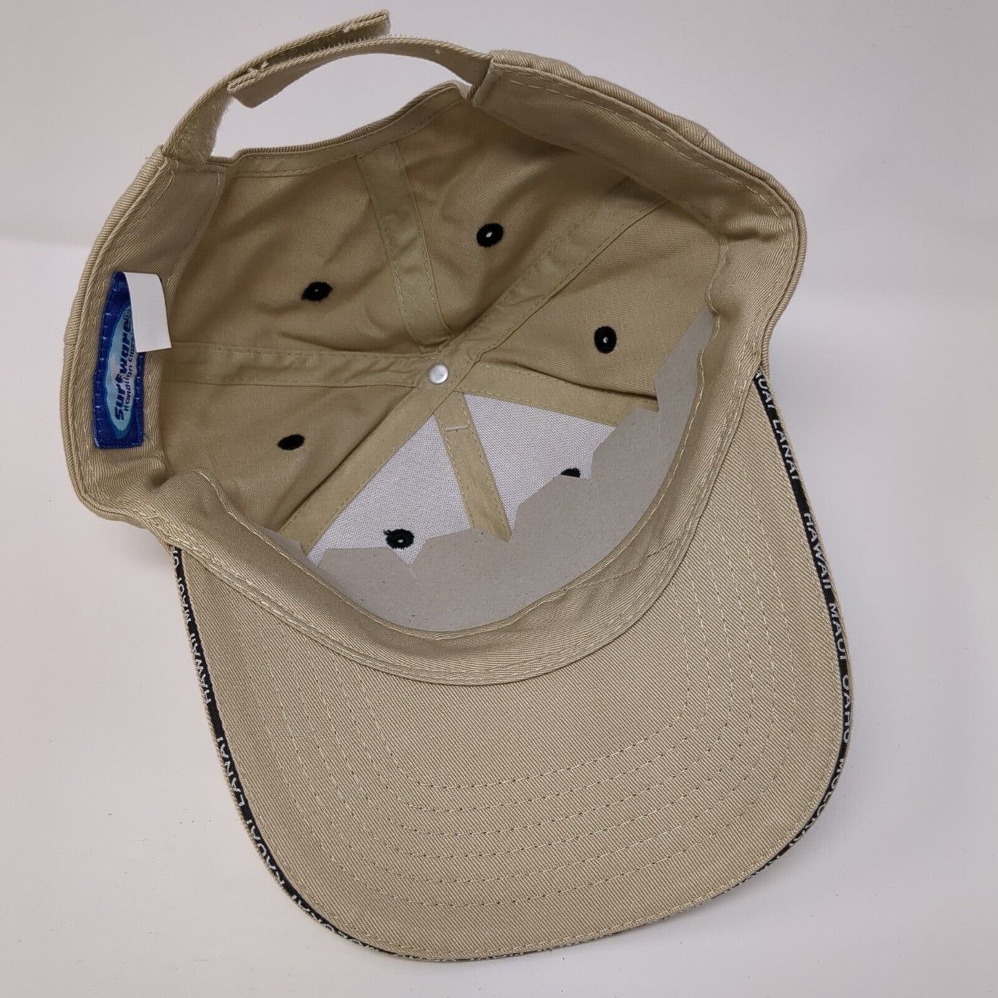 Hawaii Est 1959 Strapback Hat Tan OS Adjustable Embroidered Surfware Cotton
