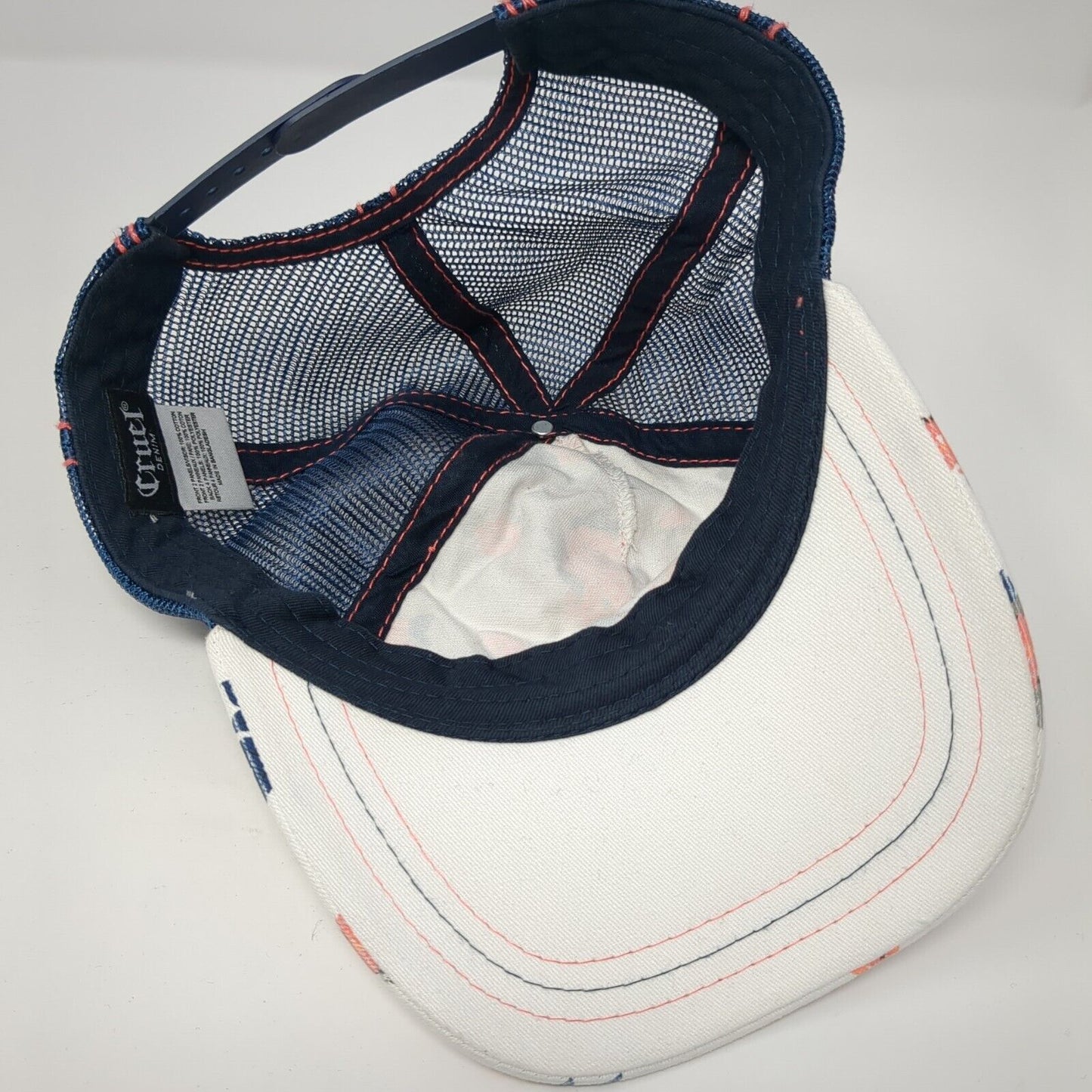 Cruel Denim Snapback Mesh Back Trucker Hat Multi One Size Floral Print