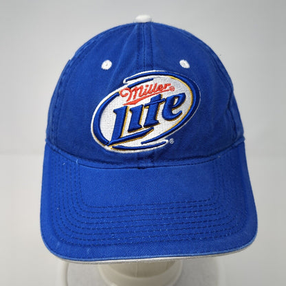Miller Lite Slideback Hat Blue One Size Adjustable Embroidered 6 Panel