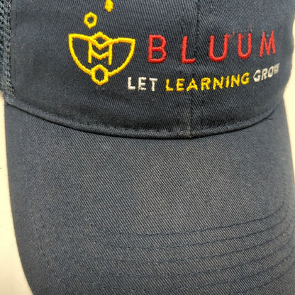 Bluum Let Learning Grow Snapback Trucker Hat Blue OSFA Adjustable Embroidered