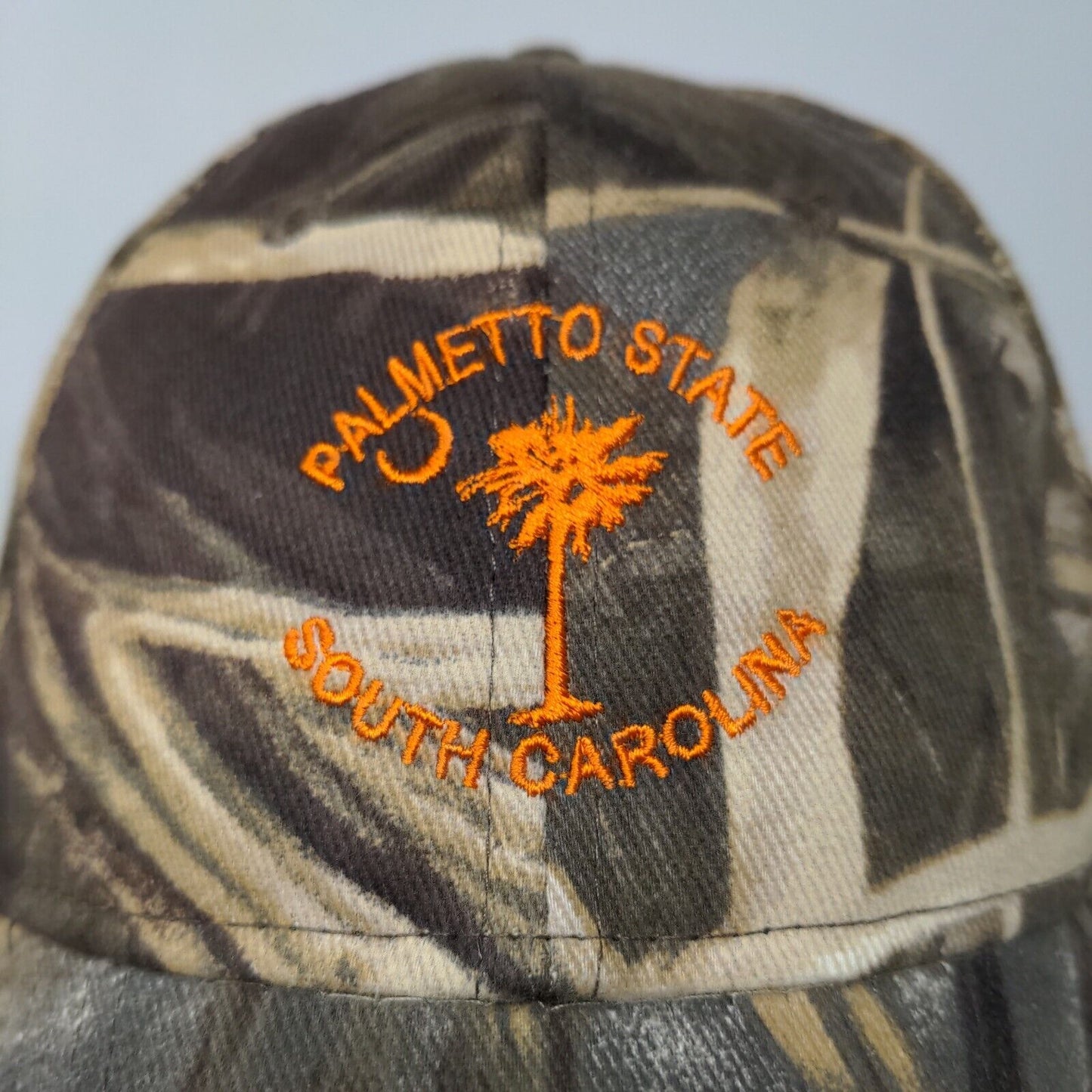 Realtree Men's Strapback Camo Hat Palmetto State South Carolina Embroidered