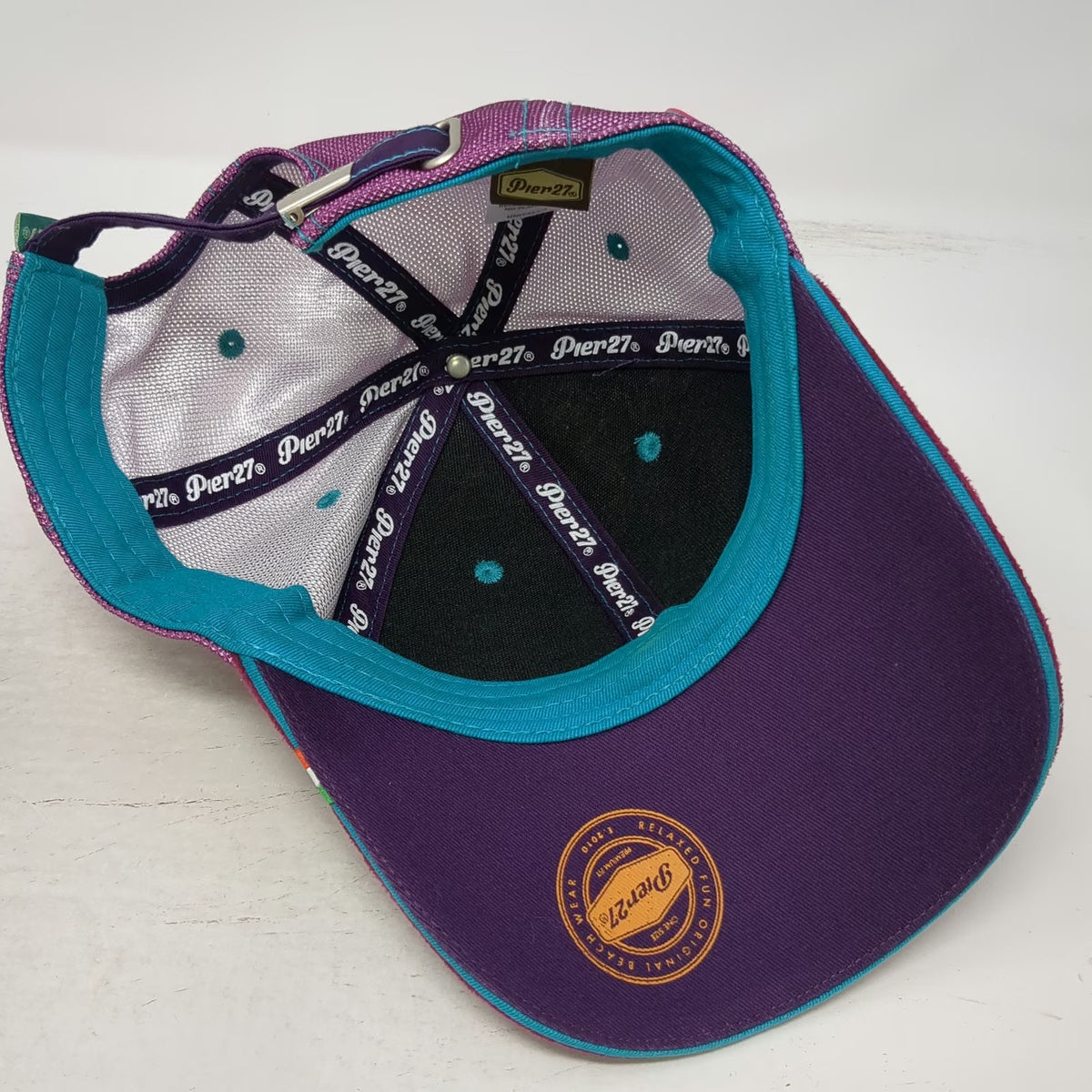 Pier 27 Baseball Cap Purple One Size Sugar Skull Cancun Riviera Maya Mexico Hat