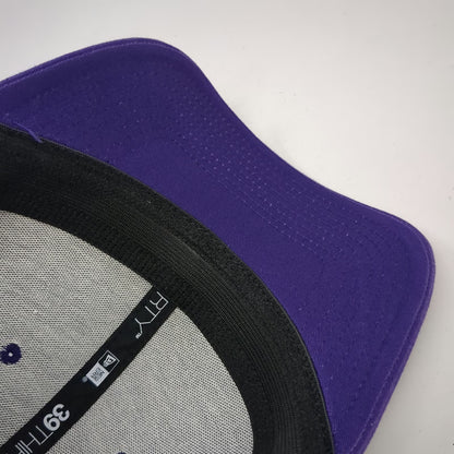 New Era Baseball Cap Purple M Stretch Fit 39THIRTY Blank Structured 6 Panel Hat