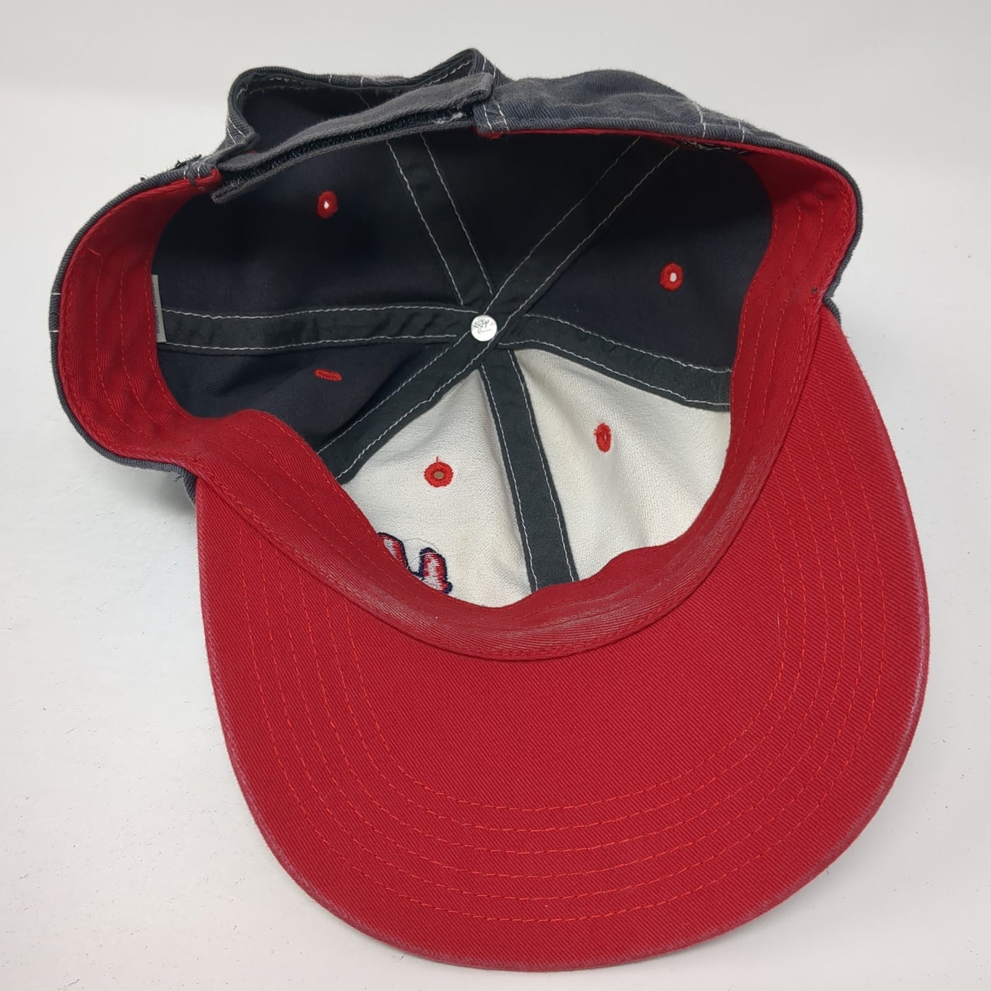 H Softball Strapback Hat Gray Large Adjustable Embroidered Richardson