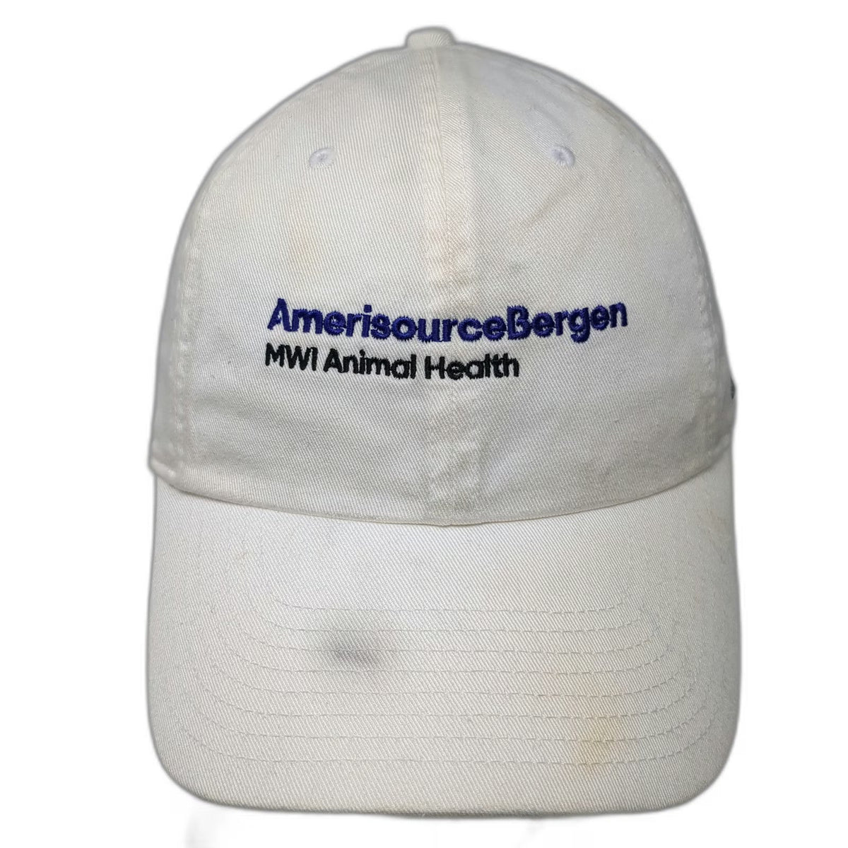 Nike Baseball Cap White One Size AmerisourceBergen MWI Animal Health Swoosh Hat