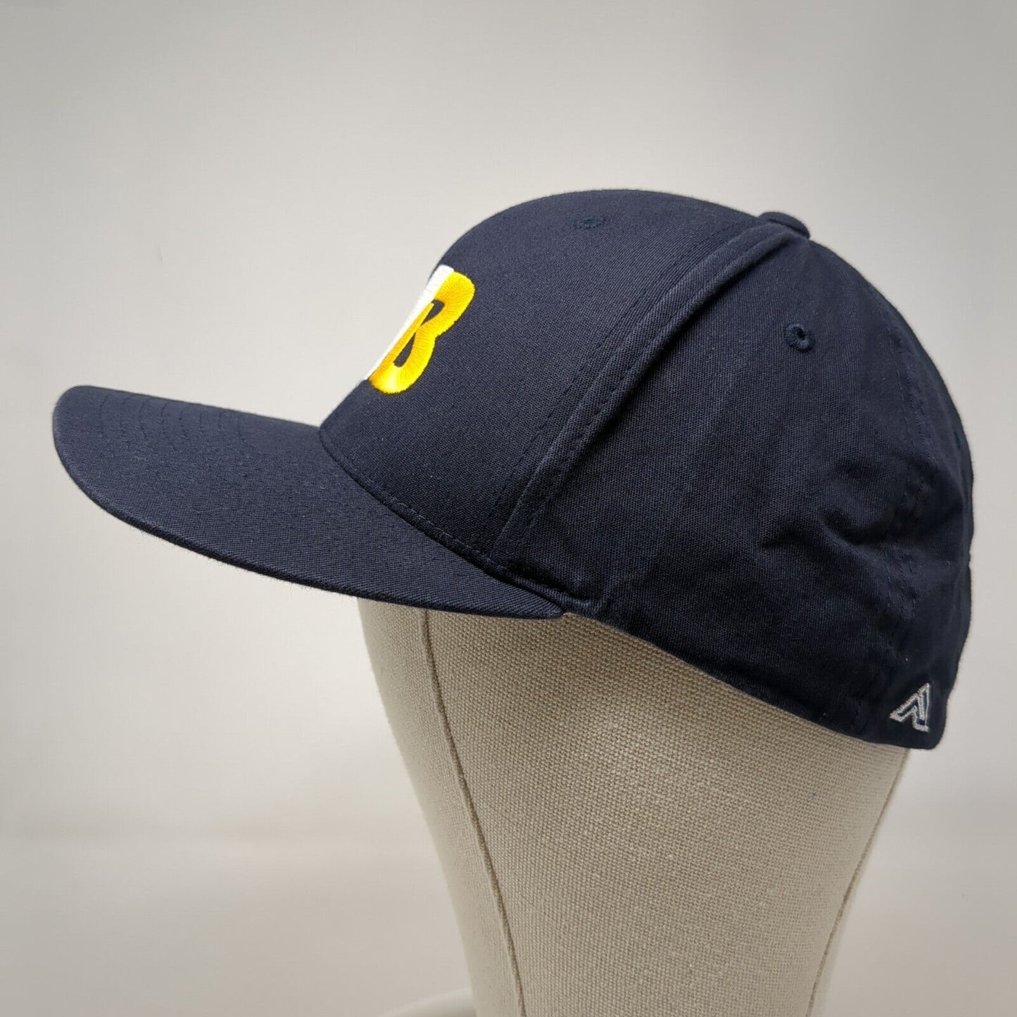 MYB Fitted Hat Blue 7 3/8-8 Solid Embroidered Flexfit Pacific Headwear
