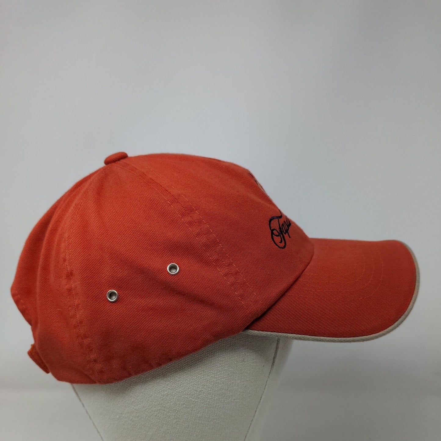 Tapatio Springs Strapback Hat Orange One Size Adjustable Embroidered Imperial