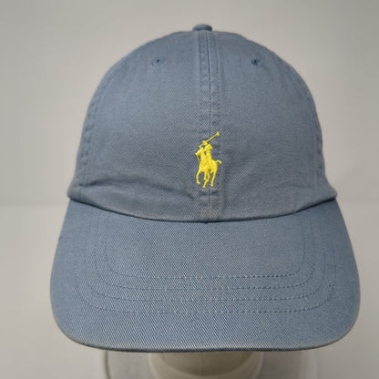 Polo Ralph Lauren Slideback Hat Blue One Size Small Pony Leather Strap