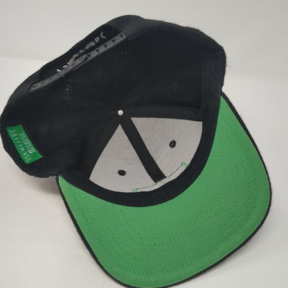 Skwezed Snapback Hat Black One Size Adjustable Embroidered 6 Panel