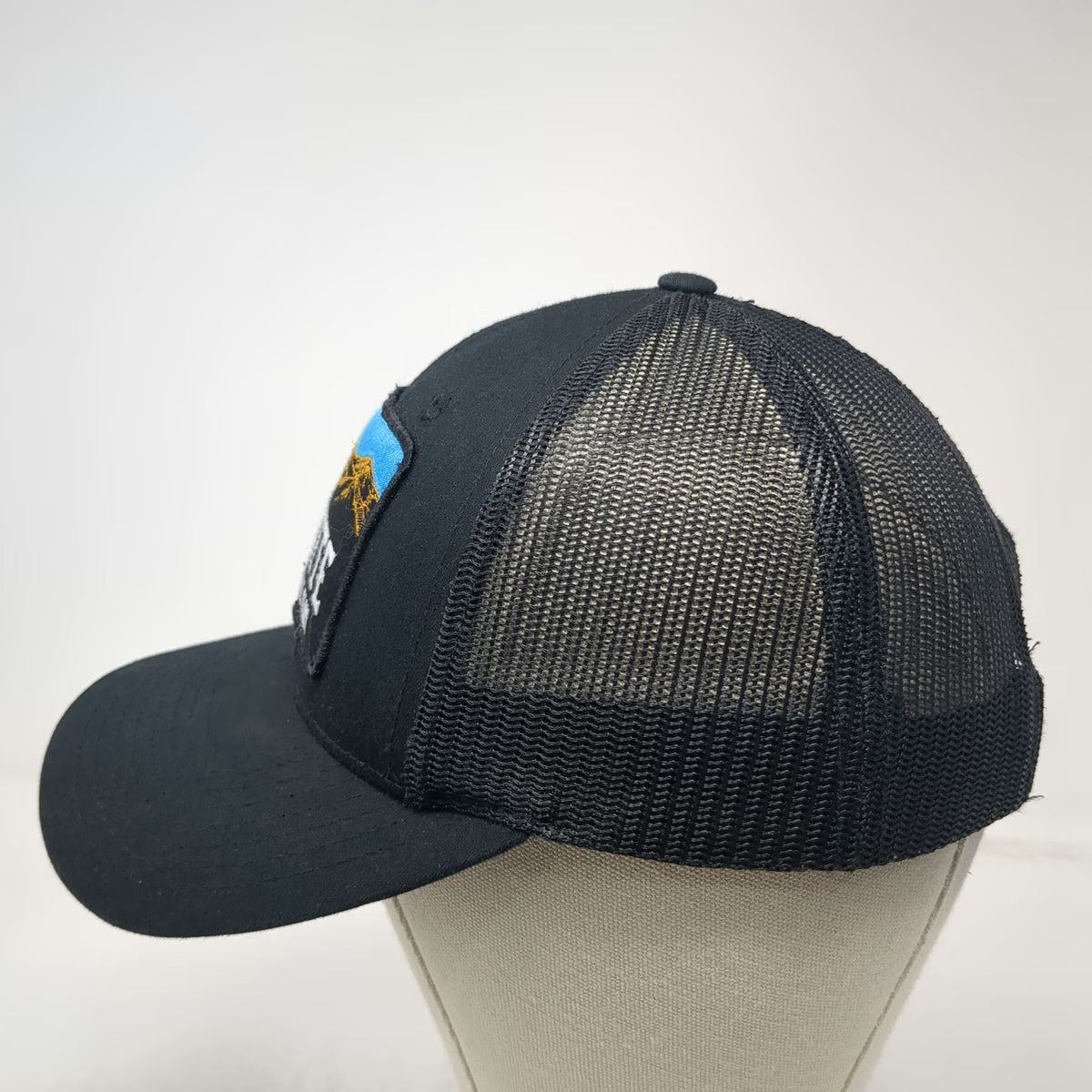 Richardson Trucker Hat Black S Payette Official Bike Team Mountain Logo Patch