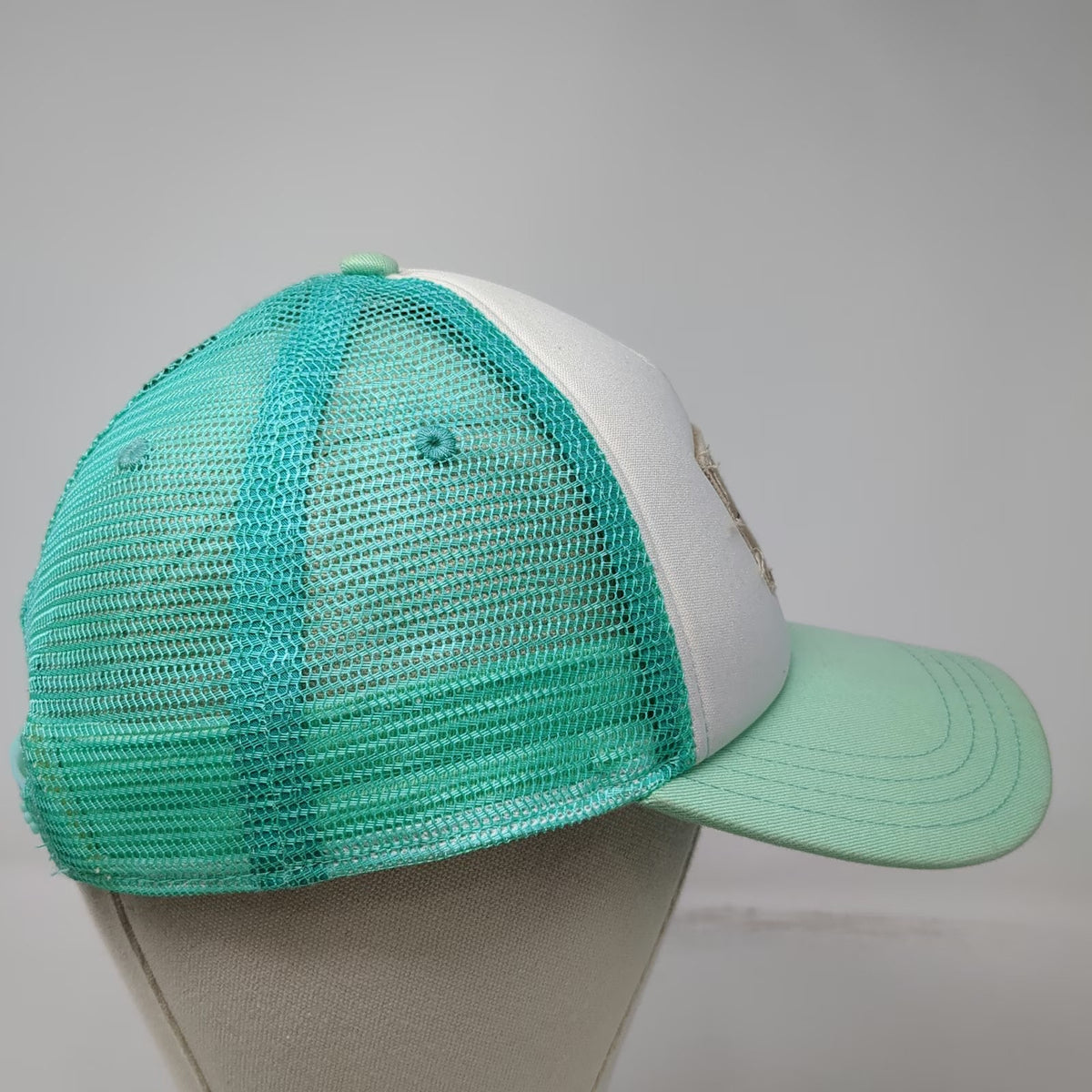 Surf N Sea Green Trucker Hat One Size Mesh Foam Distressed Patch Snapback Hawaii