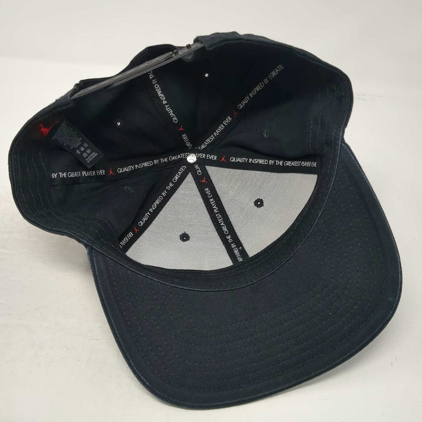 Nike Snapback Hat Black One Size Jordan Jumpman Patch 6 Panel Logo Athletic