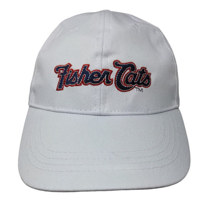 New Hampshire Fisher Cats Men's Strapback Hat White Adjustable Embroidered Logo