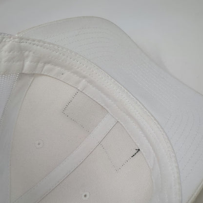 Yupoong Trucker Hat White One Size Rubrik Mountain Landscape Patch Snapback Mesh