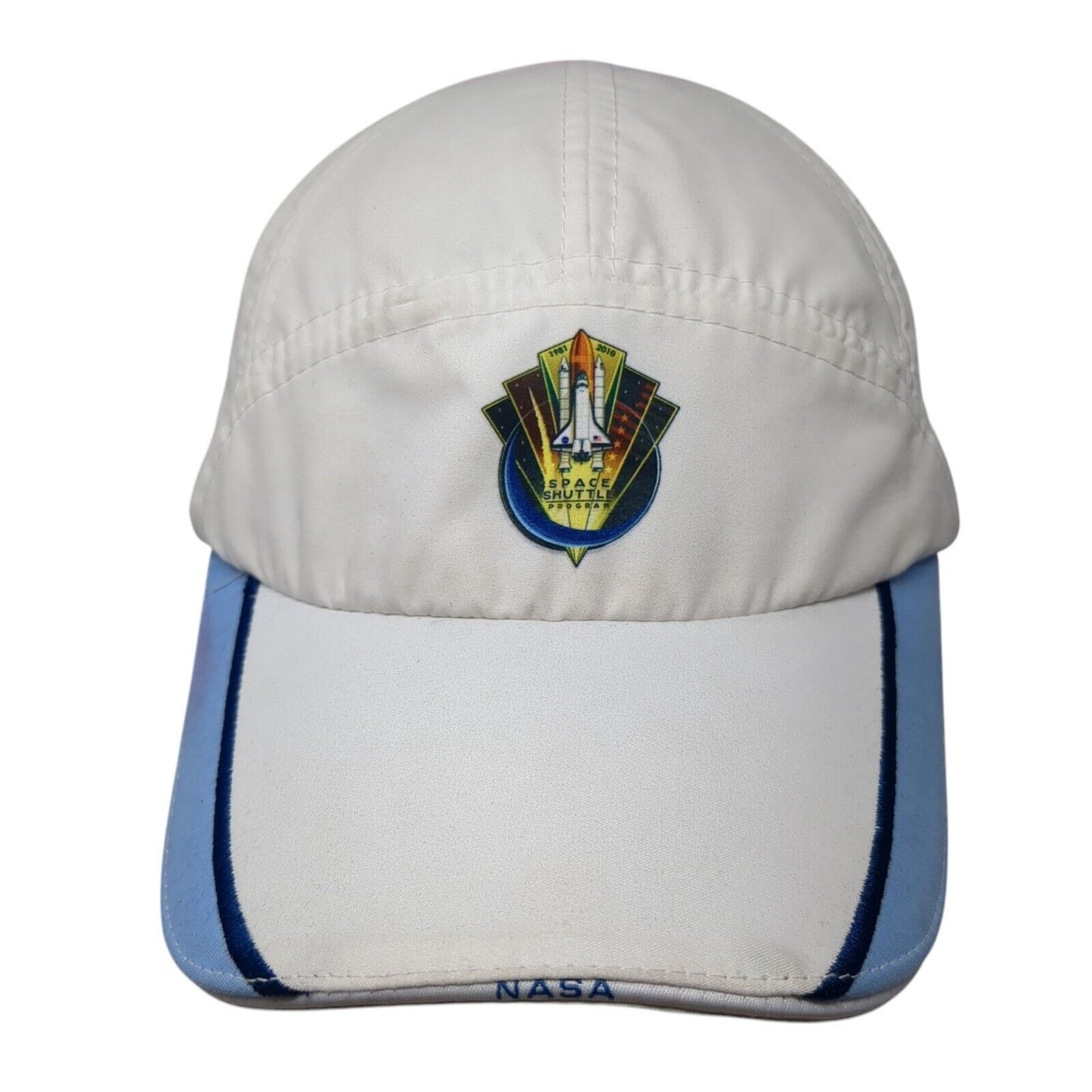 Space Shuttle Program NASA Fitted Hat White One Size Solid Stretch