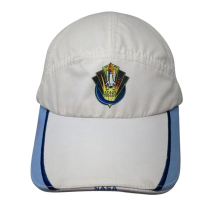 Space Shuttle Program NASA Fitted Hat White One Size Solid Stretch