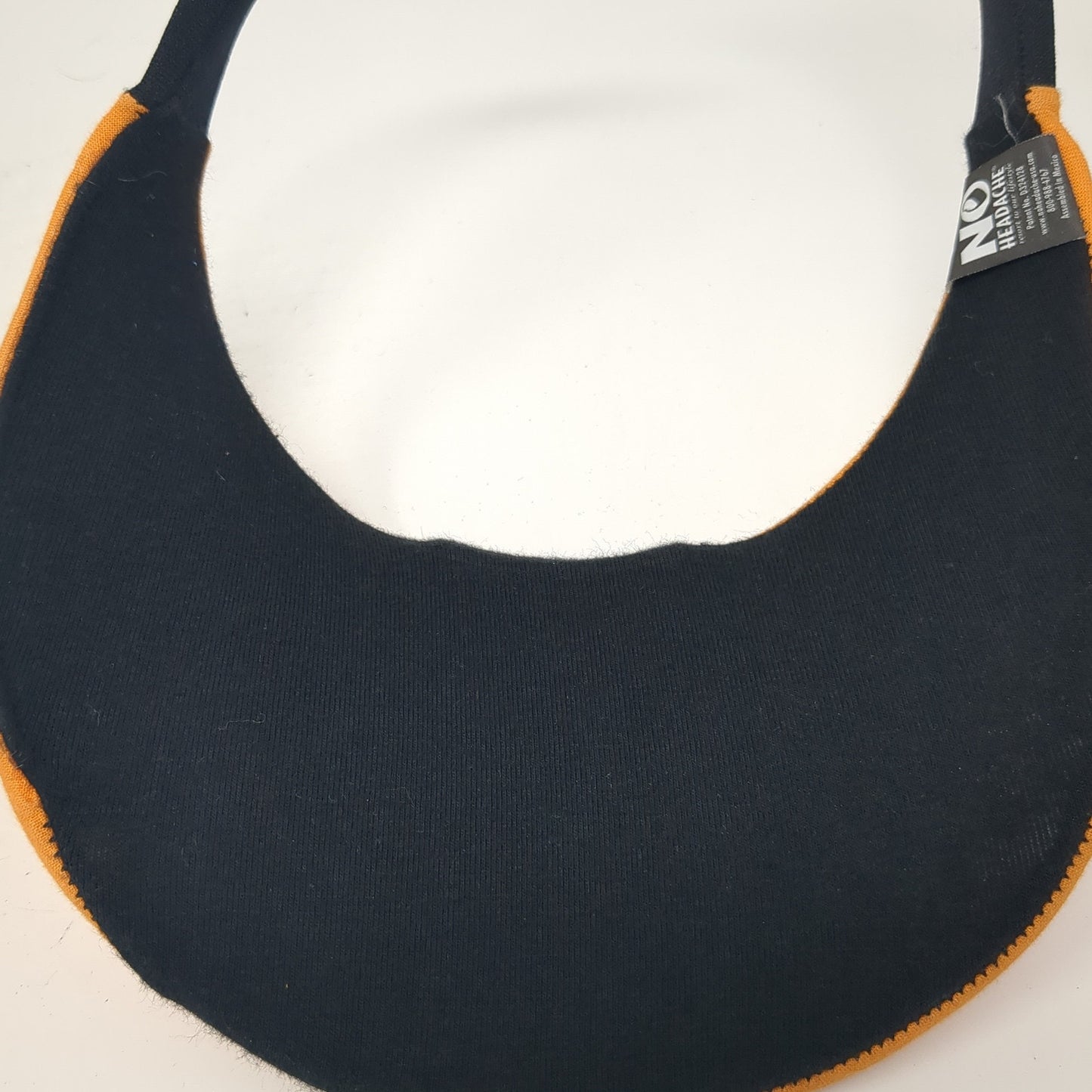 No Headache Sun Visor Hat Orange One Size Adjustable Lightweight Blank