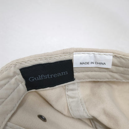 Gulfstream Baseball Cap Beige One Size Slideback Black Sandwich Brim Hat