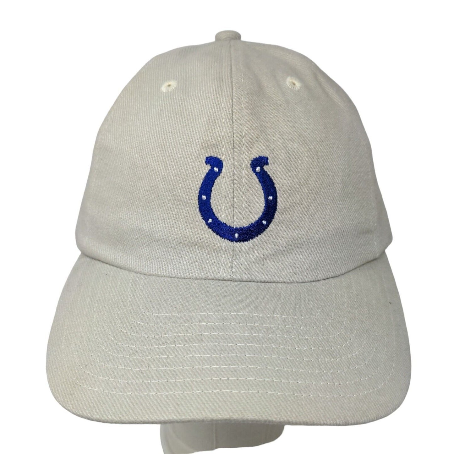 NFL Men's Strapback Hat Tan Size OSFA Embroidered Indianapolis Colts Logo