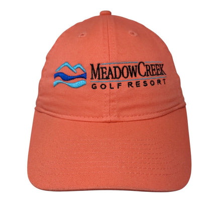 Meadow Creek Golf Resort Slideback Hat Pink OSFA Embroidered Legacy
