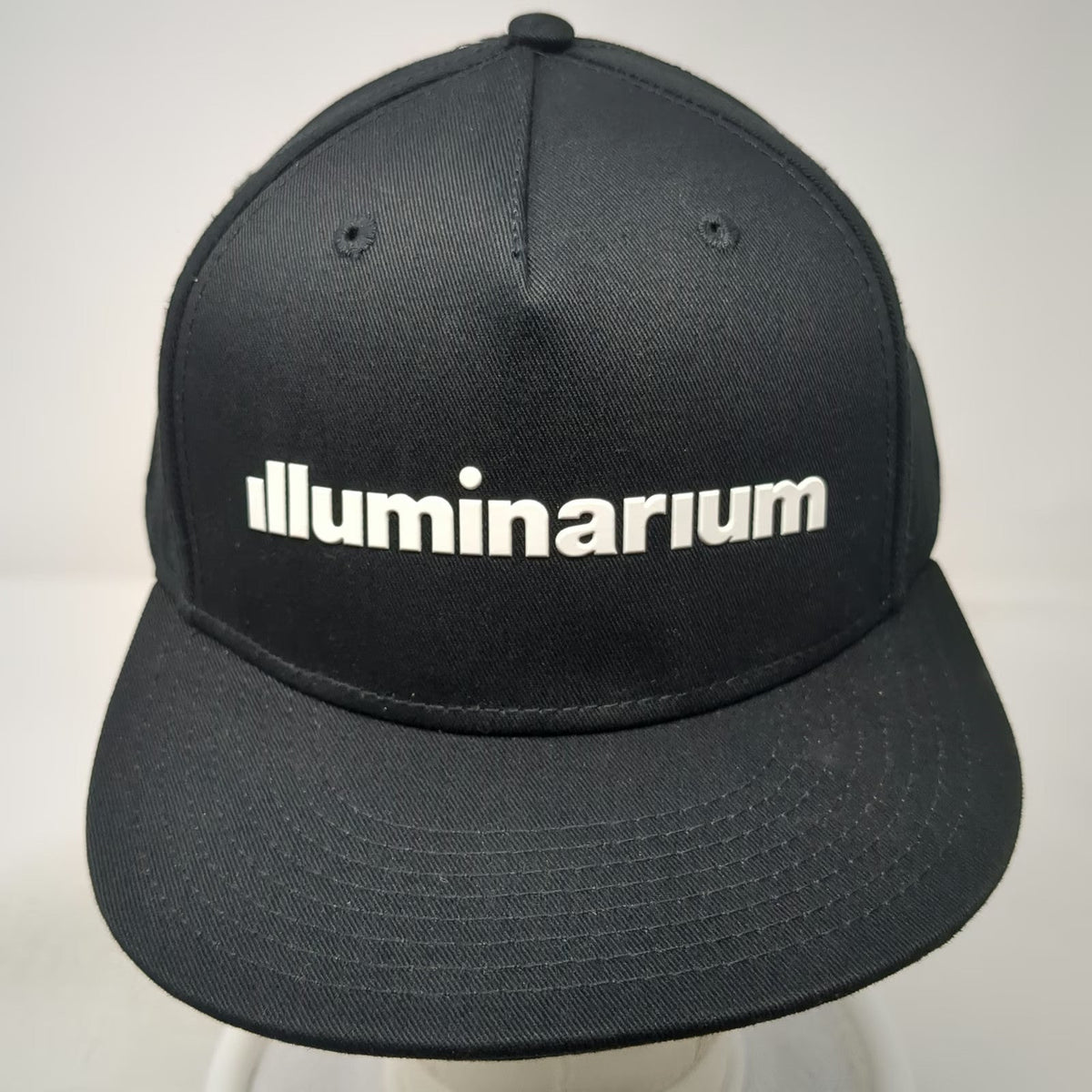 Illuminarium 5 Panel Black Hat Flat Bill Sonic Weld Snapback Rainbow W/Tags